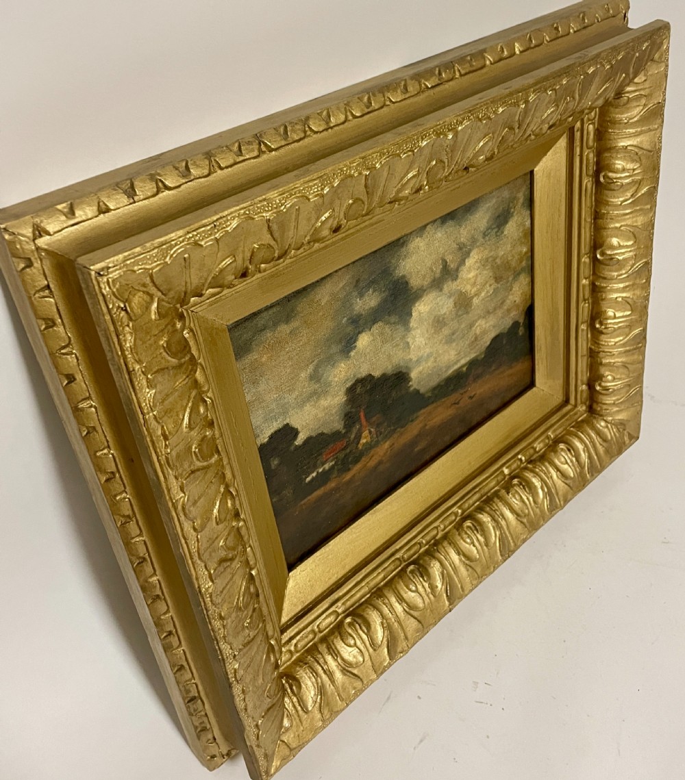 19th Century Oil on Canvas Landscape View XII