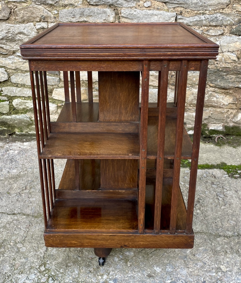 Antique Oak Revolving Bookcase