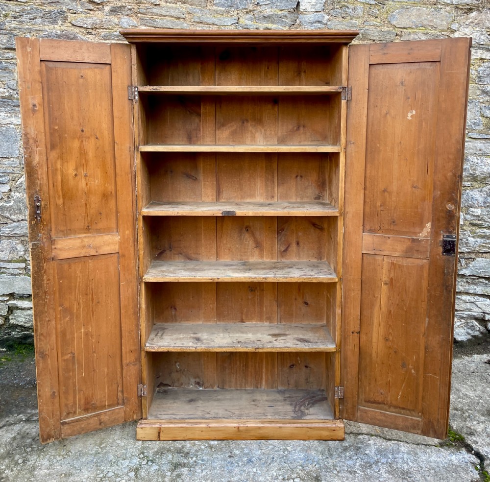Large Antique Stripped Pine Cupboard View VII