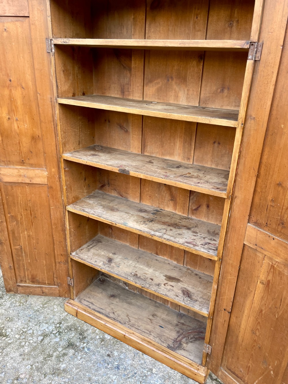 Large Antique Stripped Pine Cupboard View IX