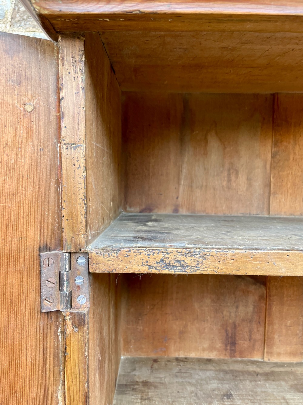 Large Antique Stripped Pine Cupboard View XII