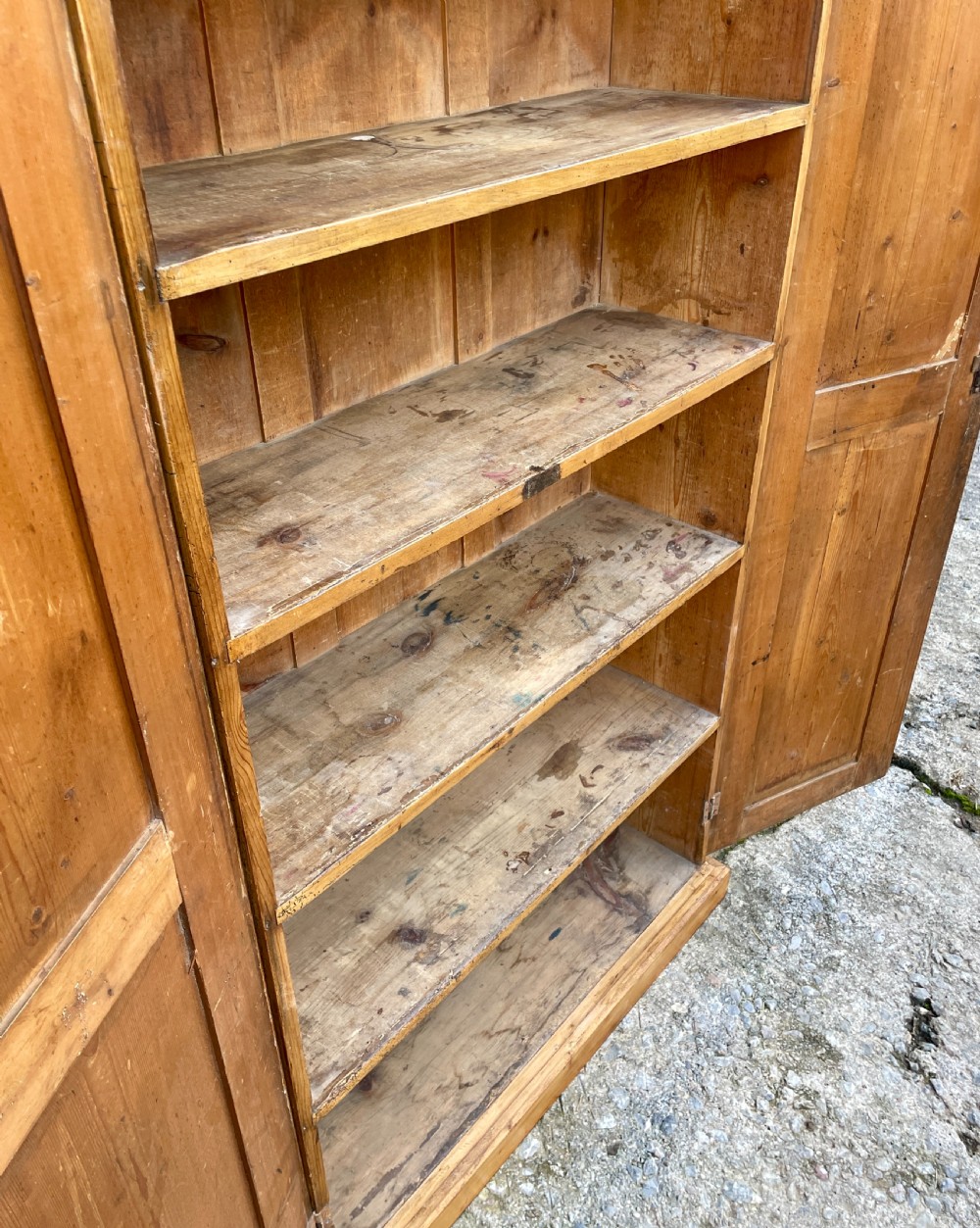 Large Antique Stripped Pine Cupboard View XIV