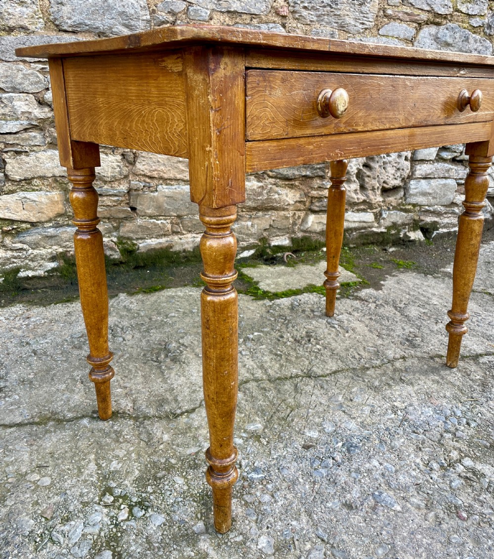 Antique Pine Side Table View XI