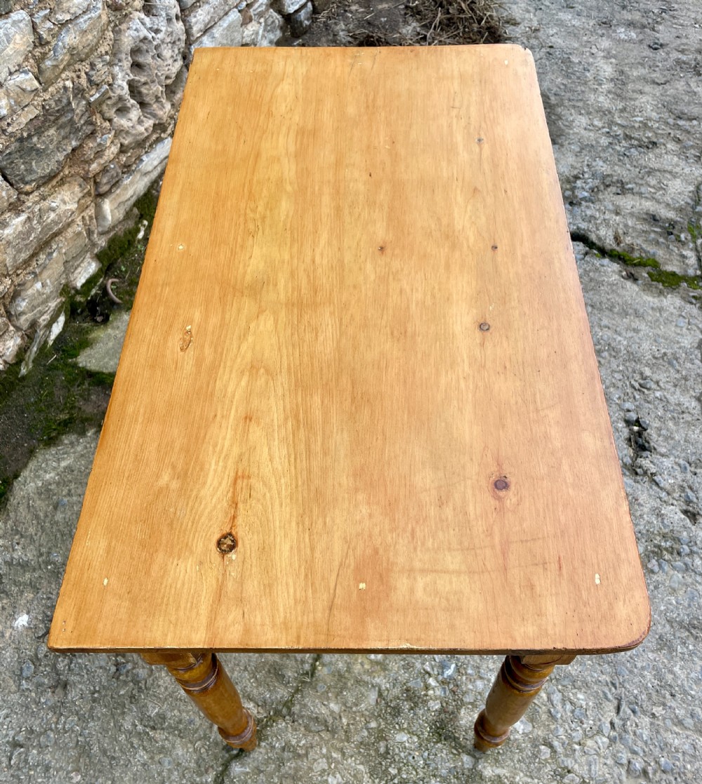 Antique Pine Side Table View XII