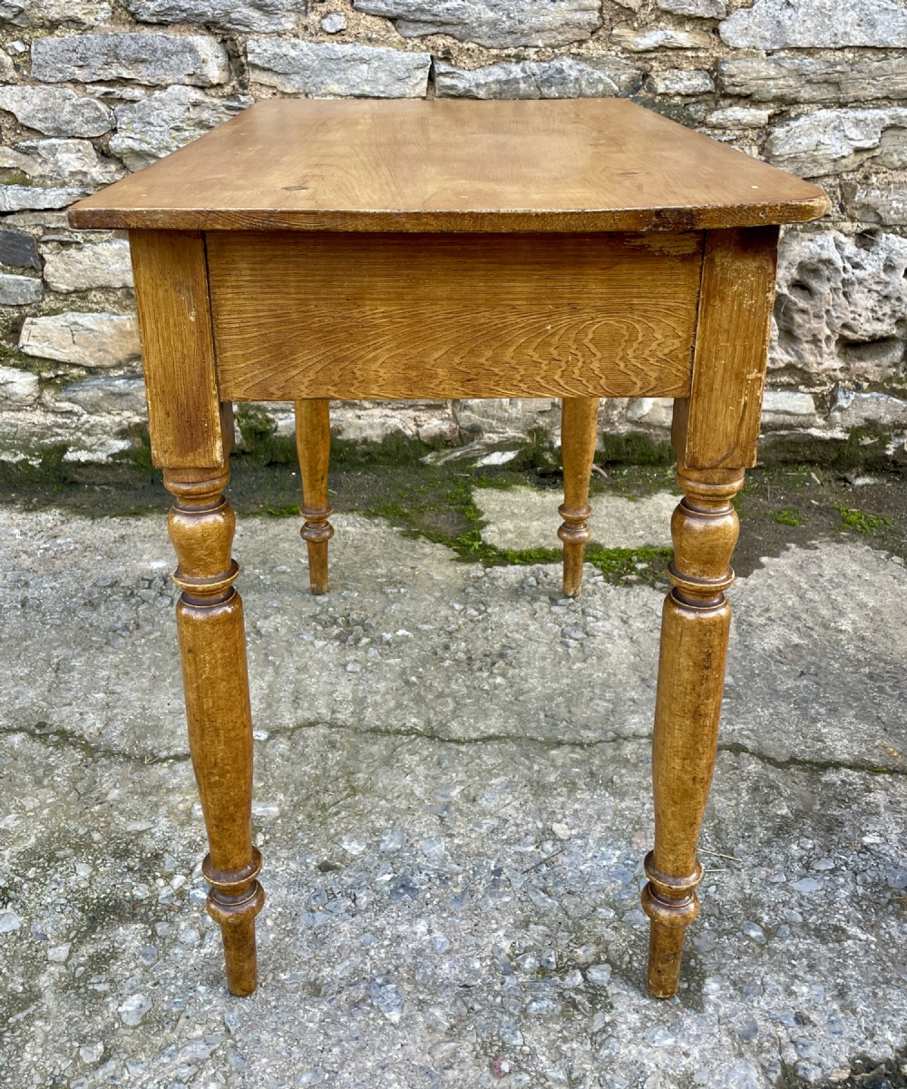 Antique Pine Side Table View XIV
