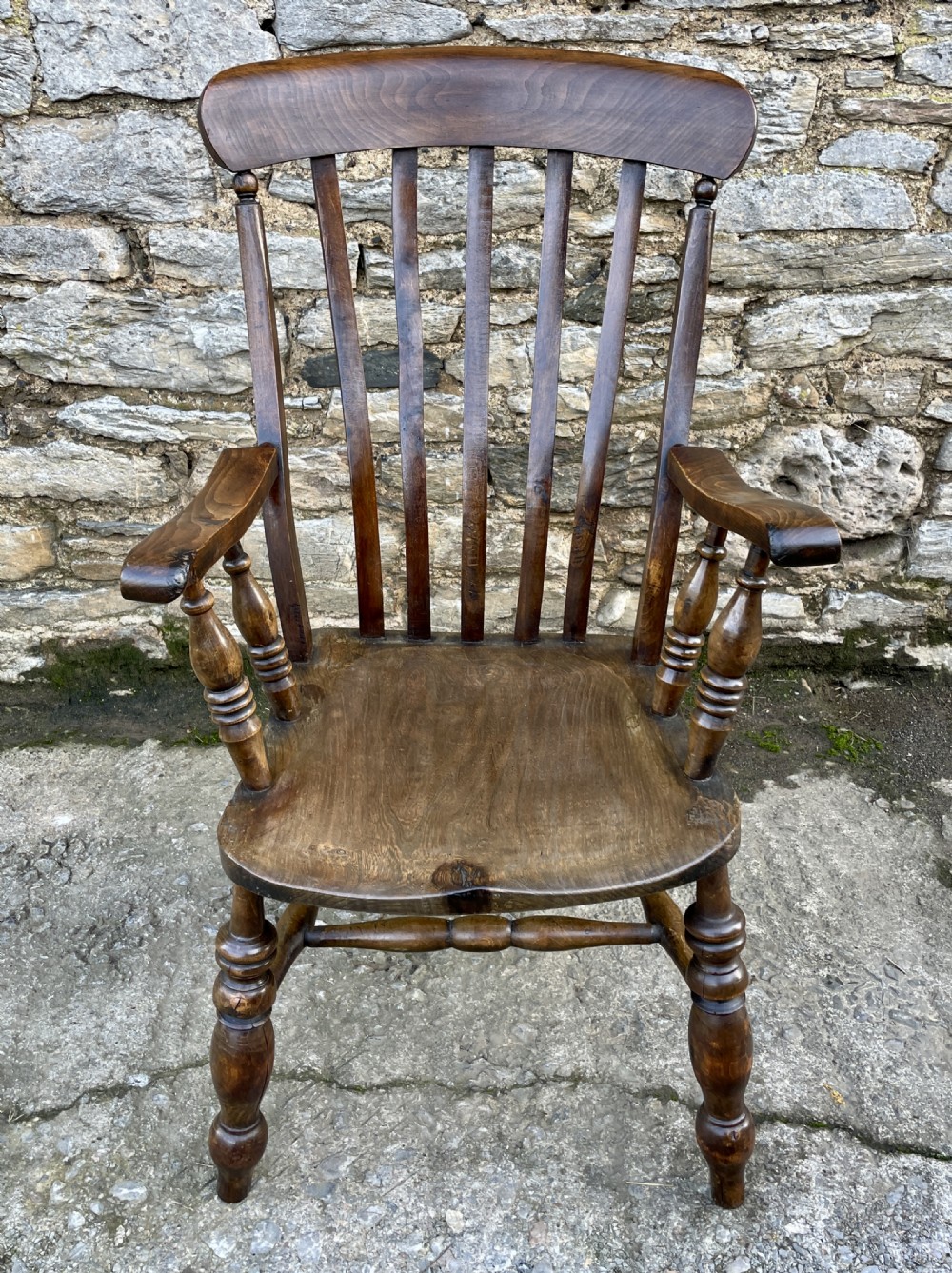 Antique Lathe Back Windsor Farmhouse Chair
