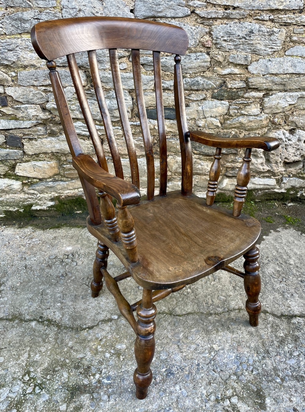 Antique Lathe Back Windsor Farmhouse Chair View XV