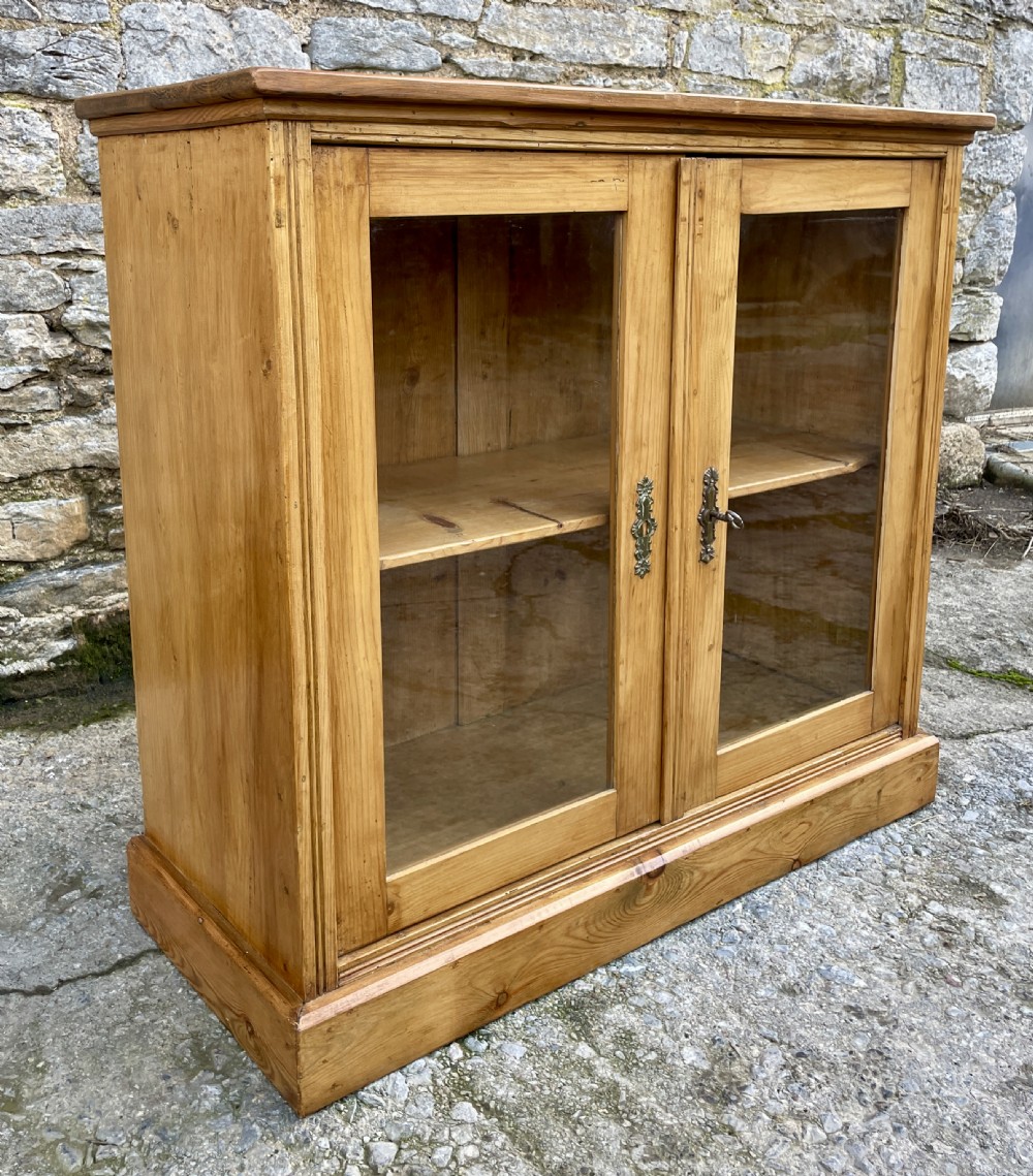 Antique Pine Glazed Cupboard View XVII