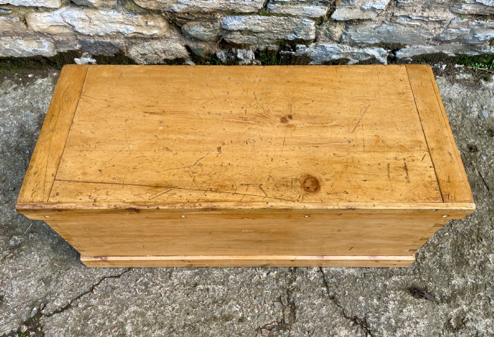 Antique Pine Blanket Box View II