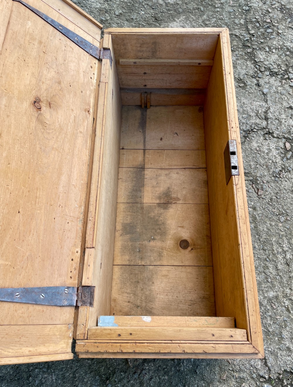 Antique Pine Blanket Box View IV
