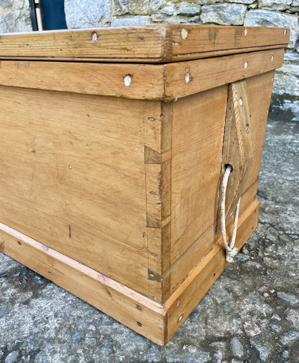Antique Pine Blanket Box View V