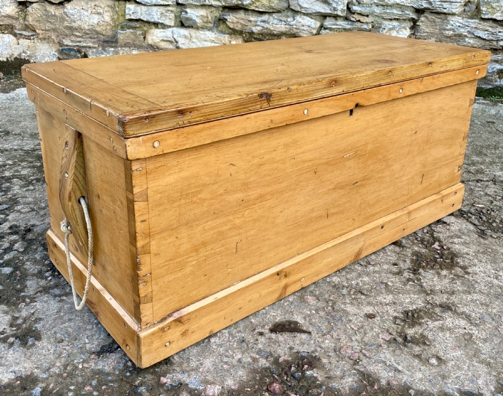 Antique Pine Blanket Box View VI