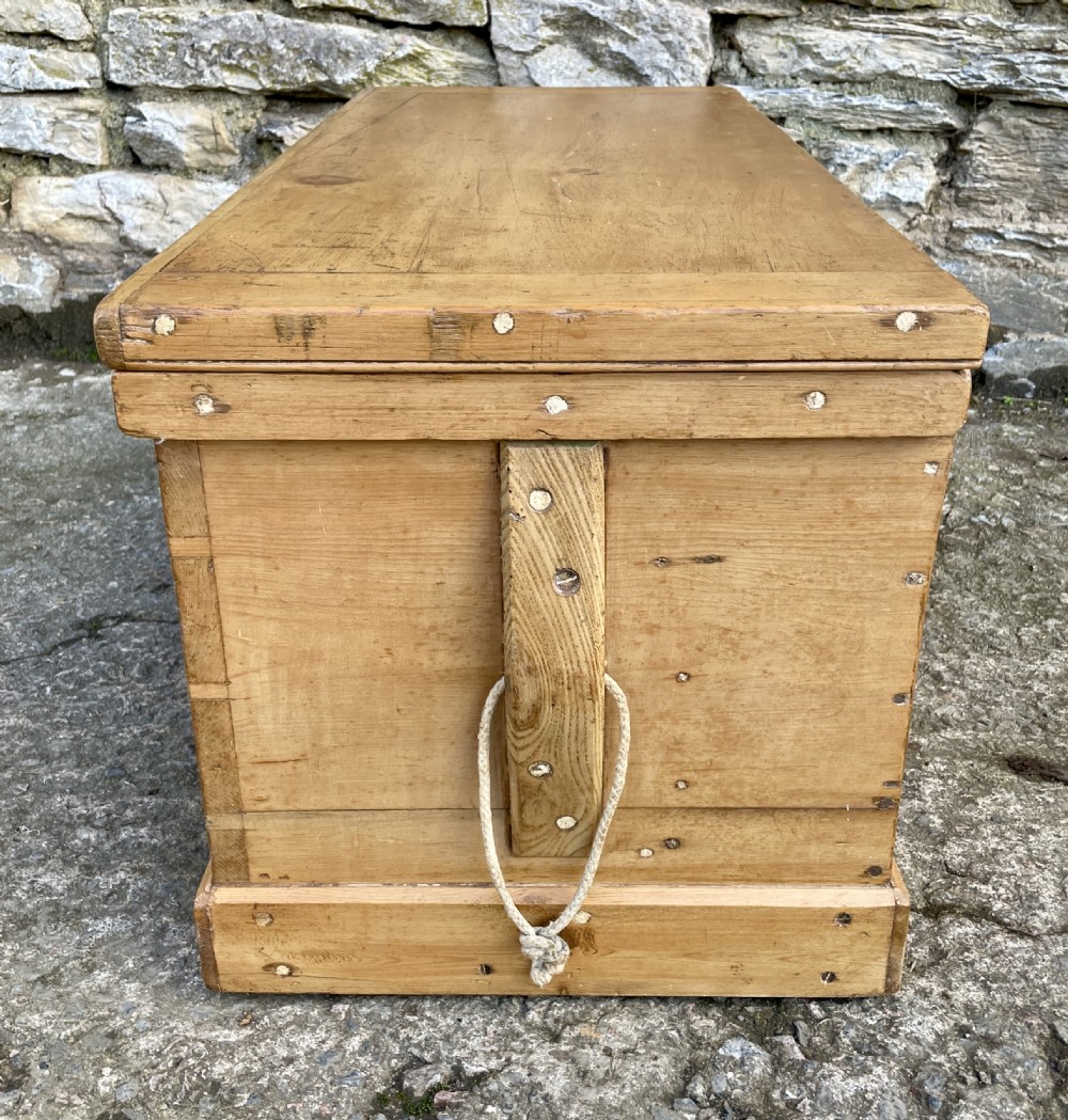 Antique Pine Blanket Box View XV