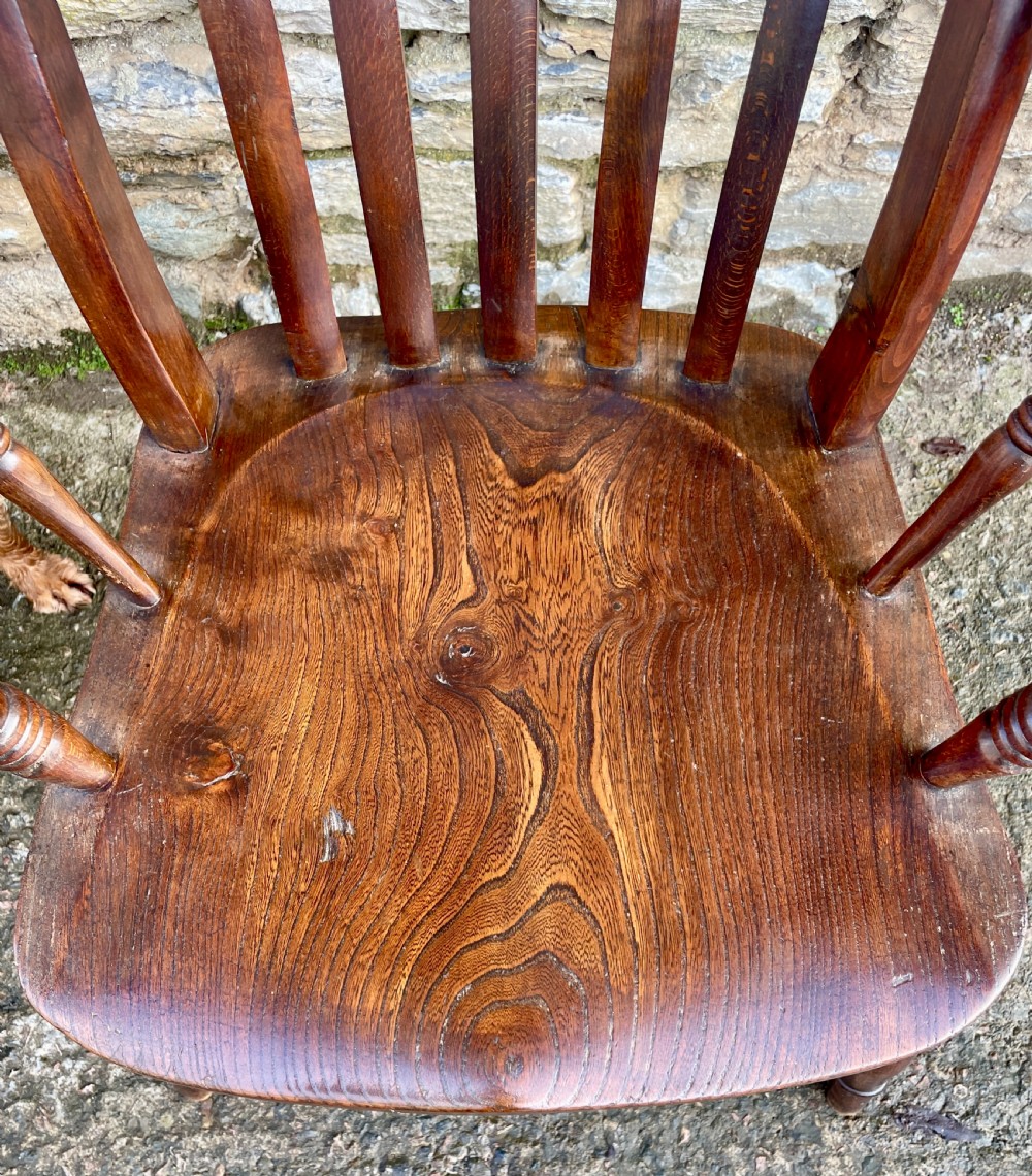 Antique Farmhouse Lathe Back Chair  View III