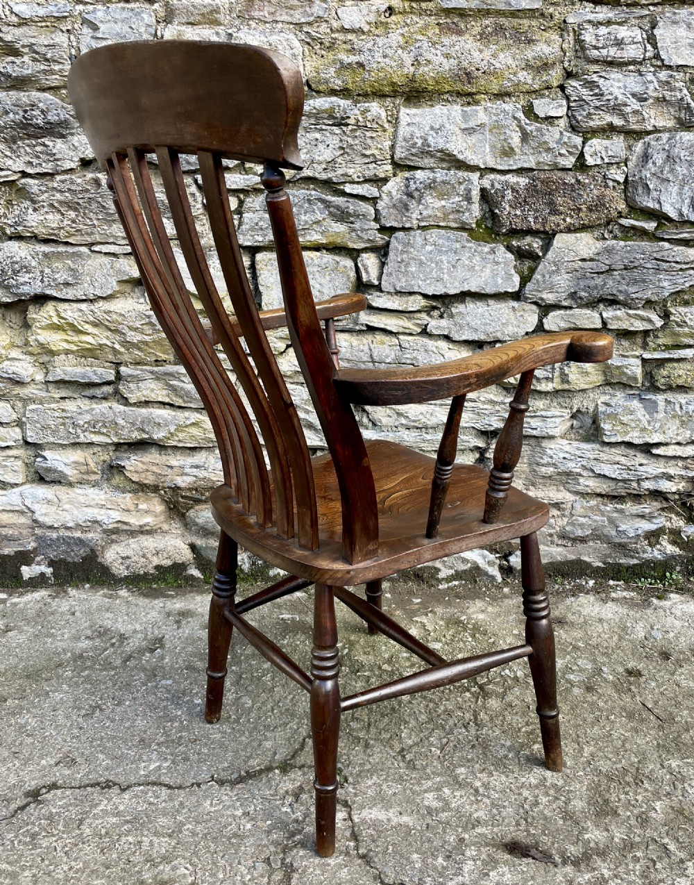 Antique Farmhouse Lathe Back Chair  View IX