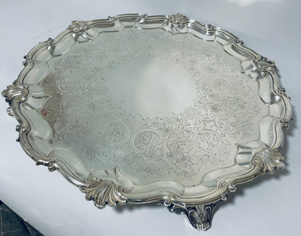 Large Victorian Silver Salver View IV