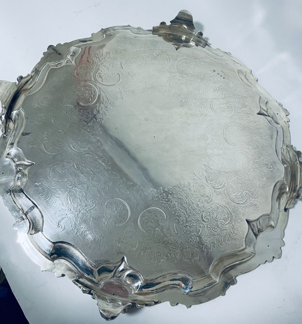 Large Victorian Silver Salver View XIII