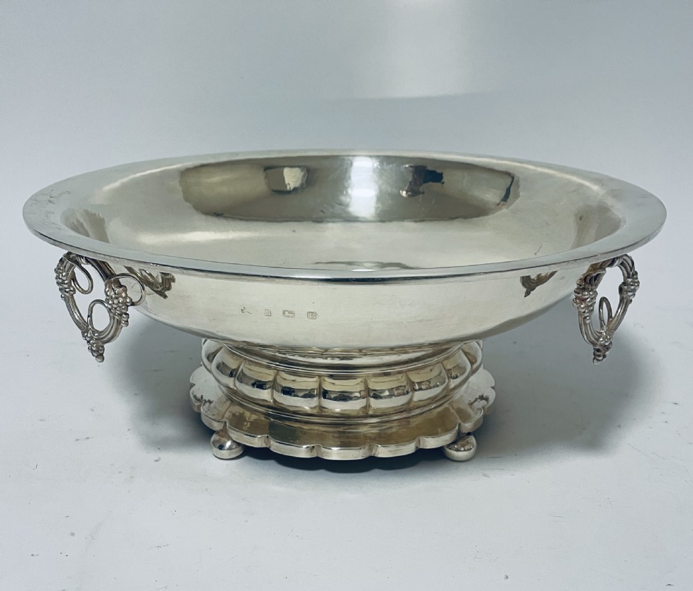 Large Antique Silver Fruit Bowl