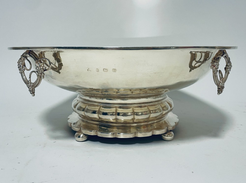 Large Antique Silver Fruit Bowl View IV