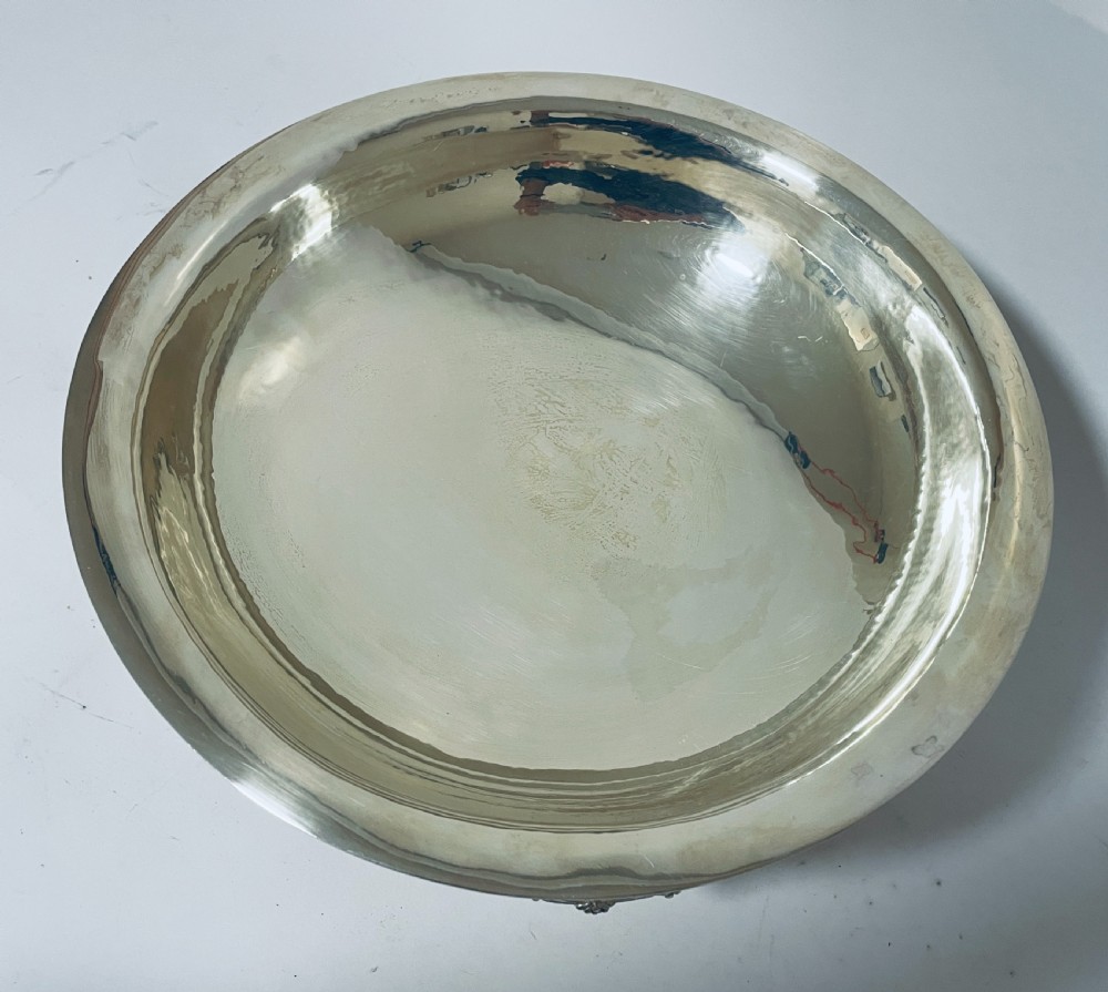 Large Antique Silver Fruit Bowl View IX