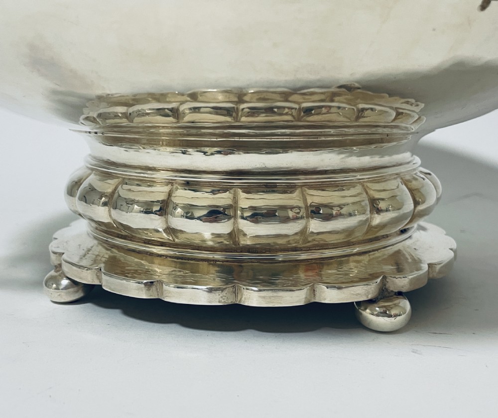 Large Antique Silver Fruit Bowl View XII