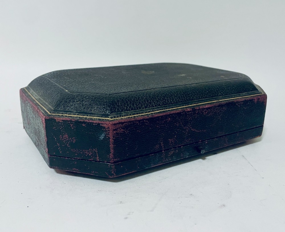 Set of Victorian Silver Salts in Box View IV
