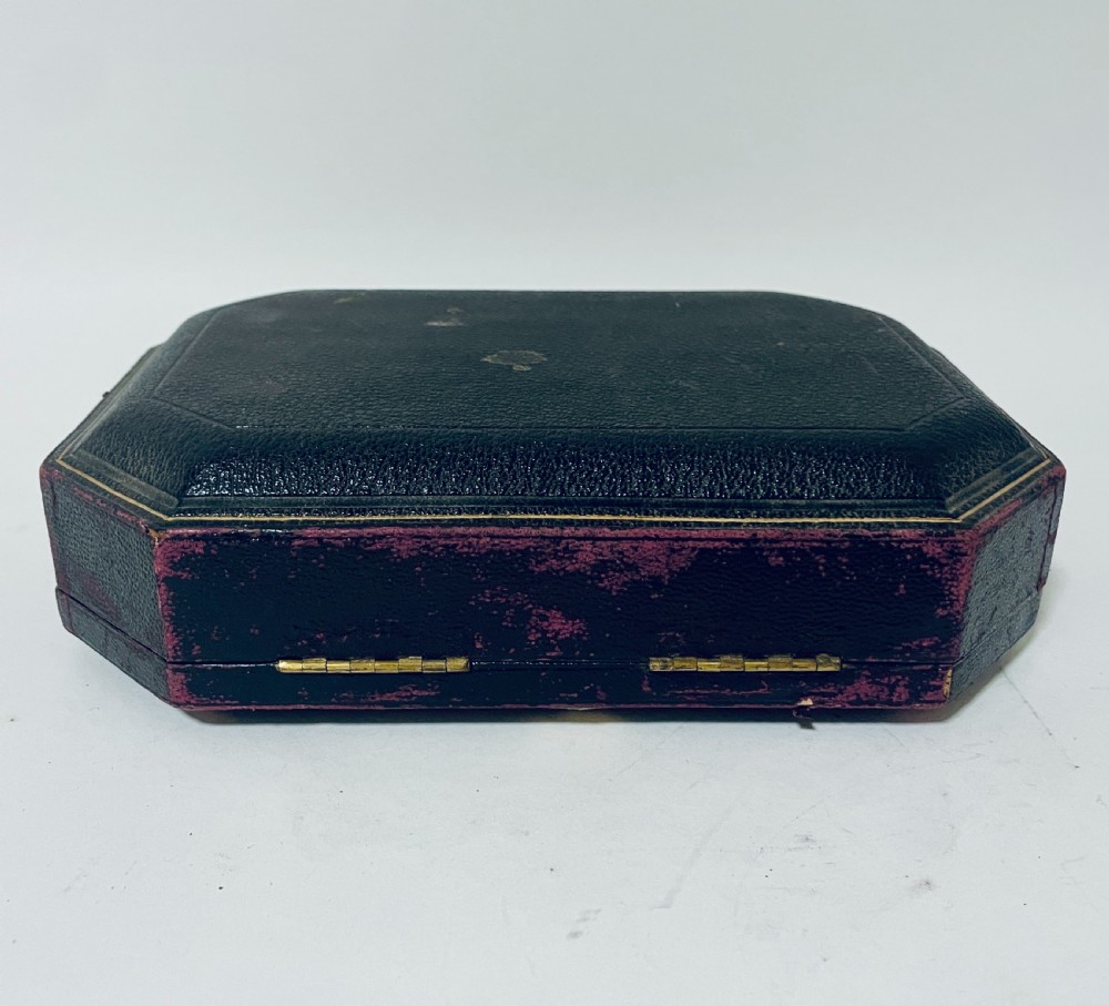 Set of Victorian Silver Salts in Box View VII