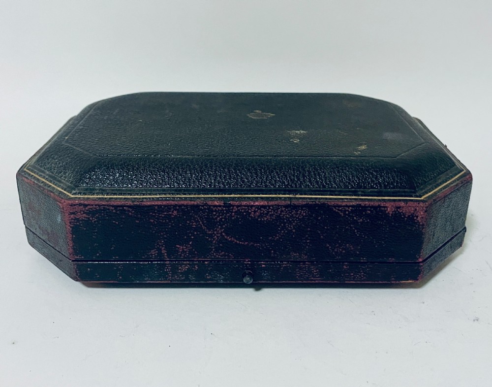 Set of Victorian Silver Salts in Box View XVI