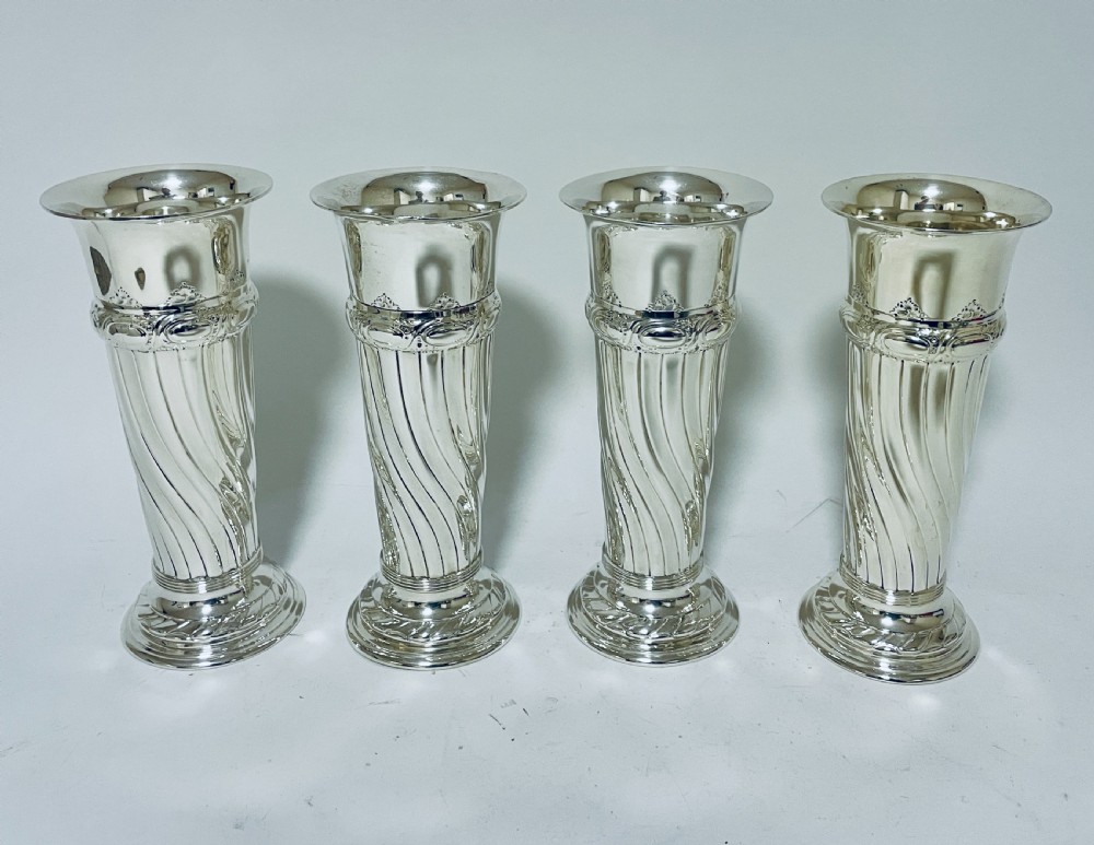 Set of 4 Antique Silver Vases View VIII