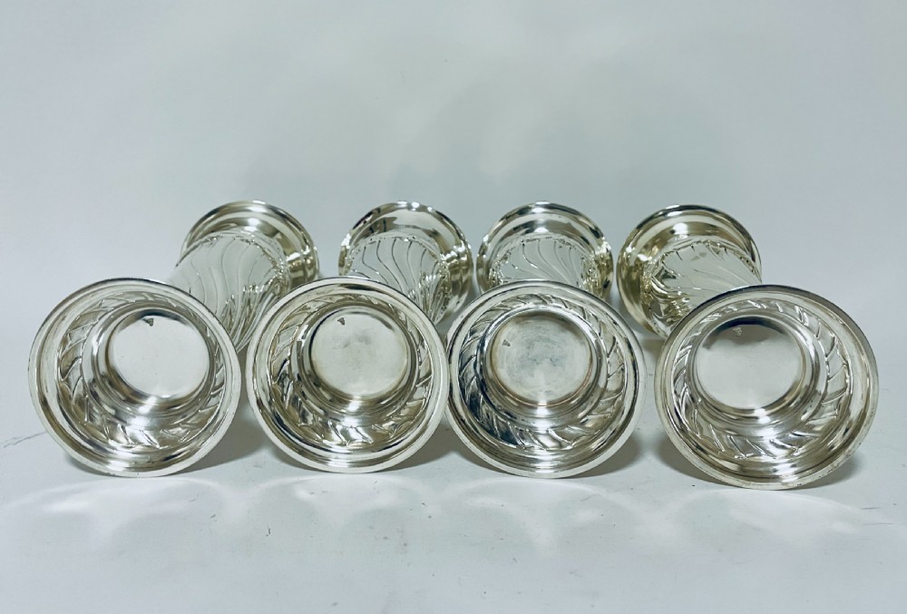 Set of 4 Antique Silver Vases View X