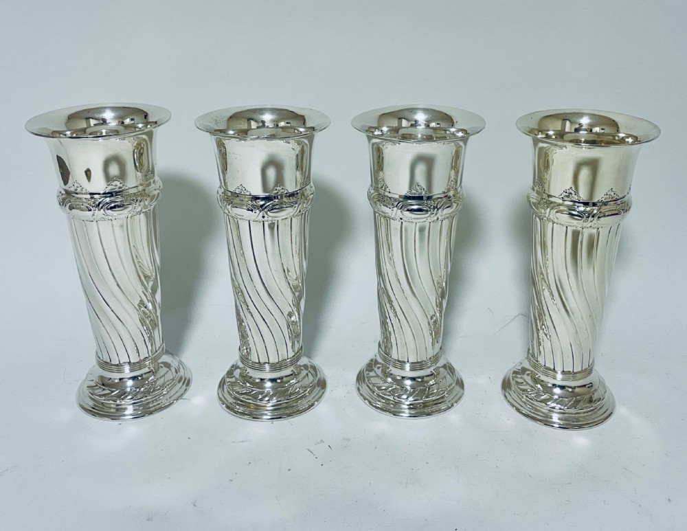 Set of 4 Antique Silver Vases View VIII