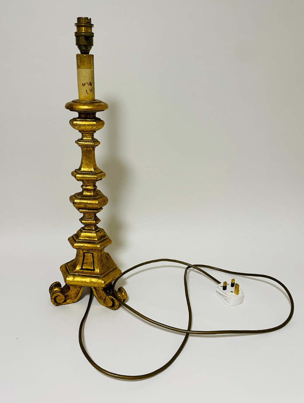 Antique Gilt Table Lamp View VII