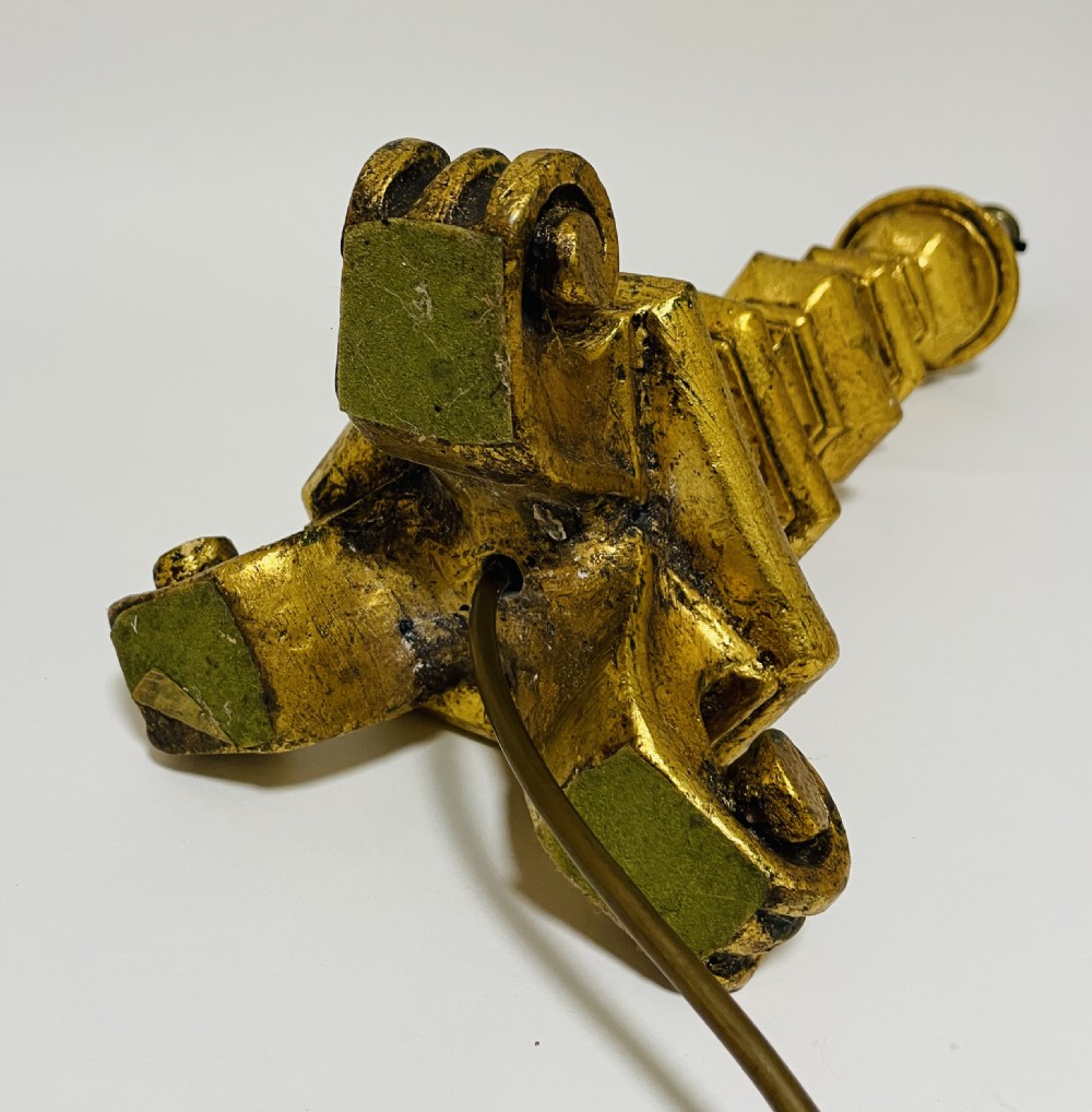 Antique Gilt Table Lamp View XI