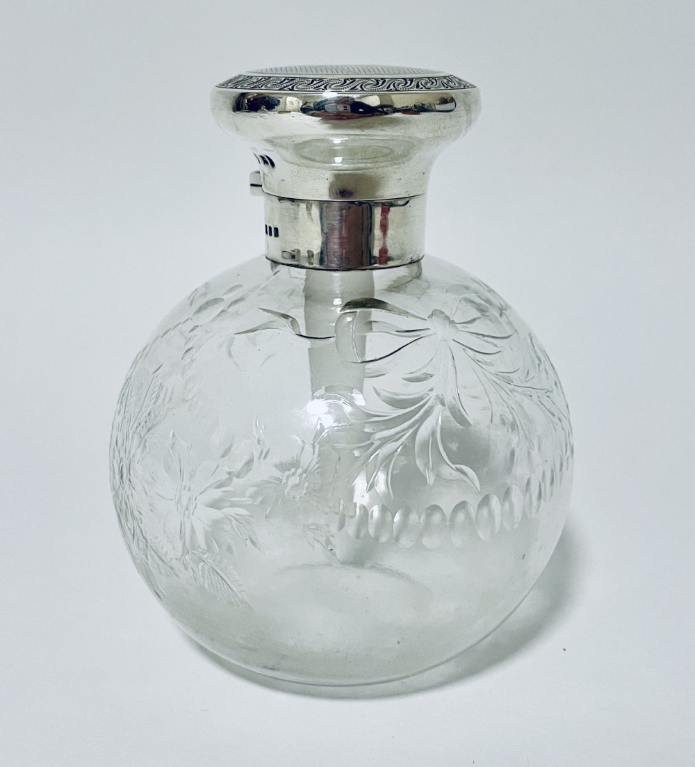 Antique Silver Topped Scent Bottle