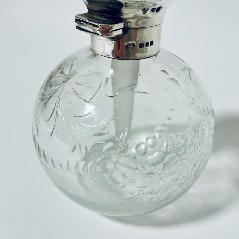 Antique Silver Topped Scent Bottle View VII