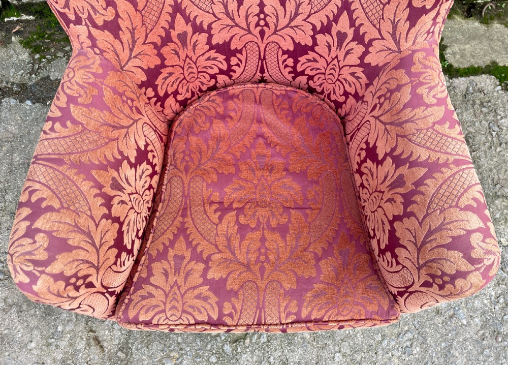 Victorian Mahogany Framed Wing Armchair View VII