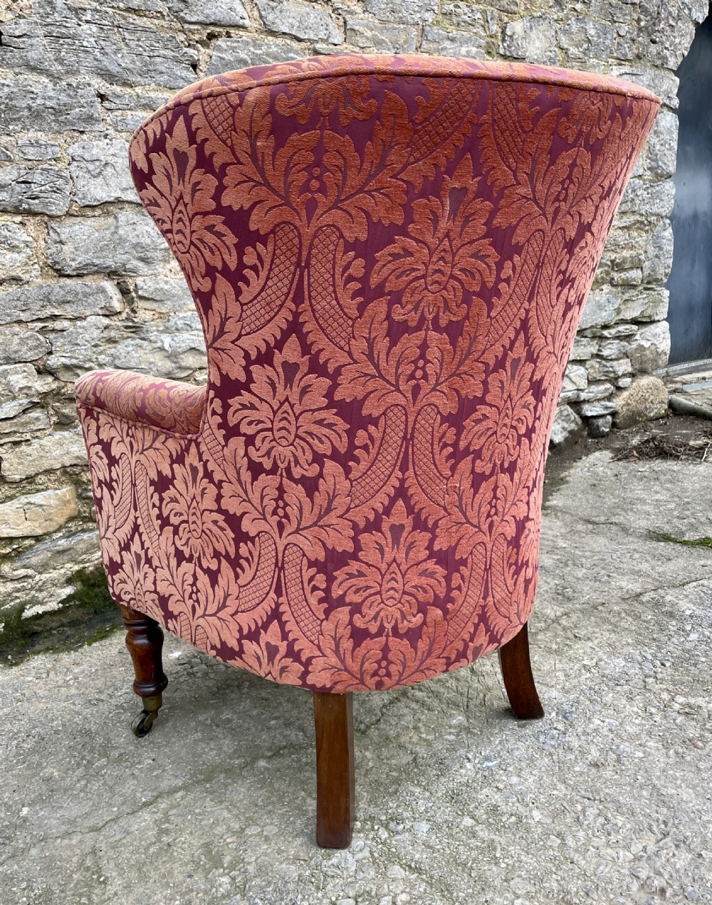 Victorian Mahogany Framed Wing Armchair View XVII