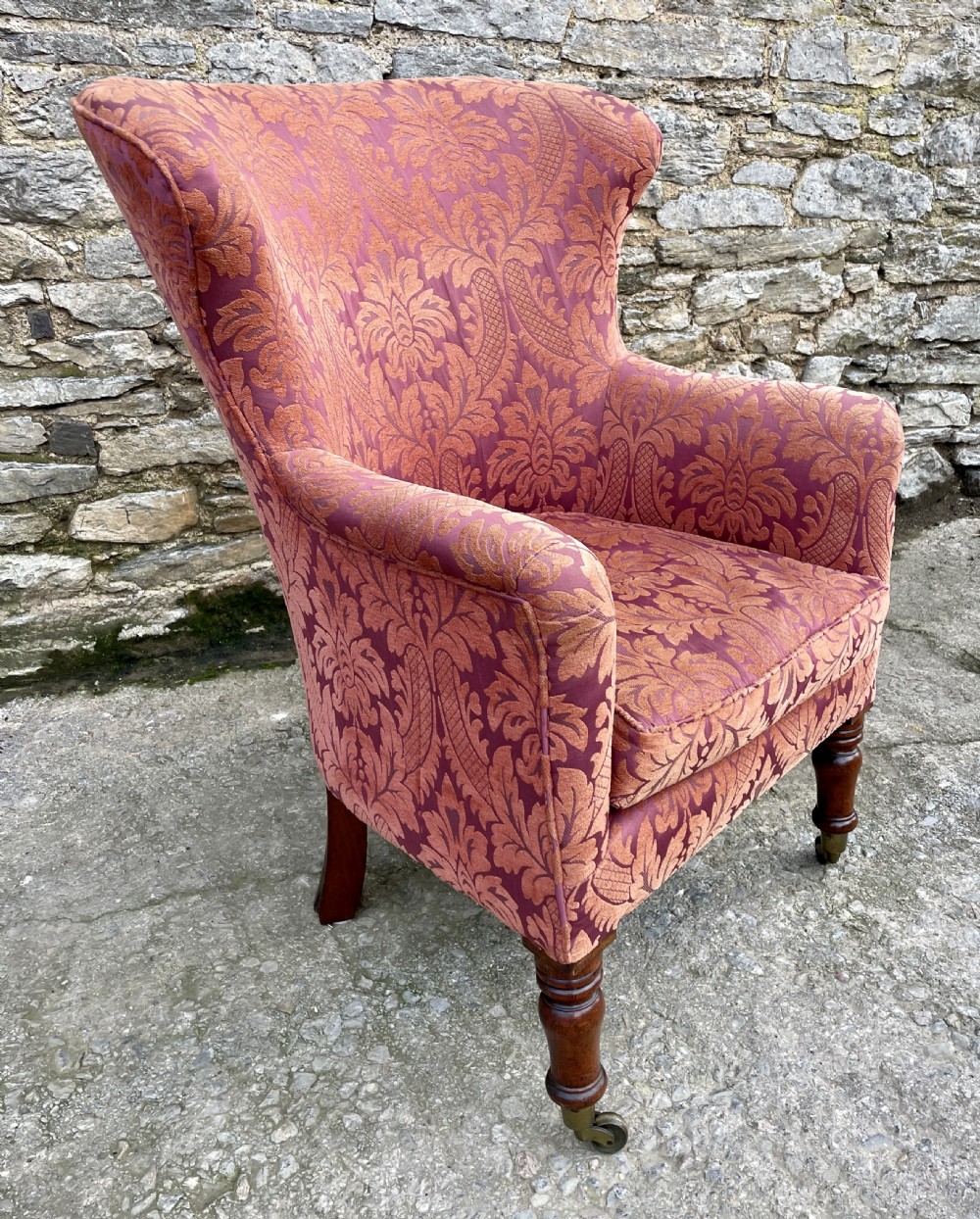 Victorian Mahogany Framed Wing Armchair View XXI