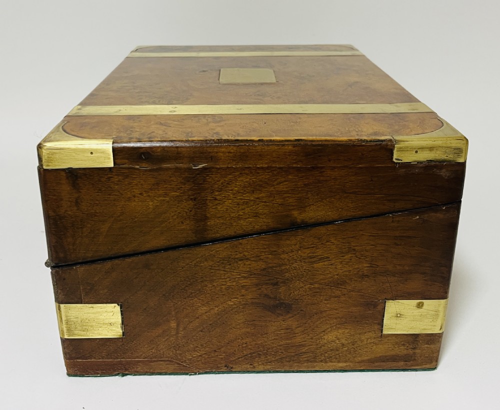 Victorian Burr Walnut Writing Slope with Secret Drawers View VII