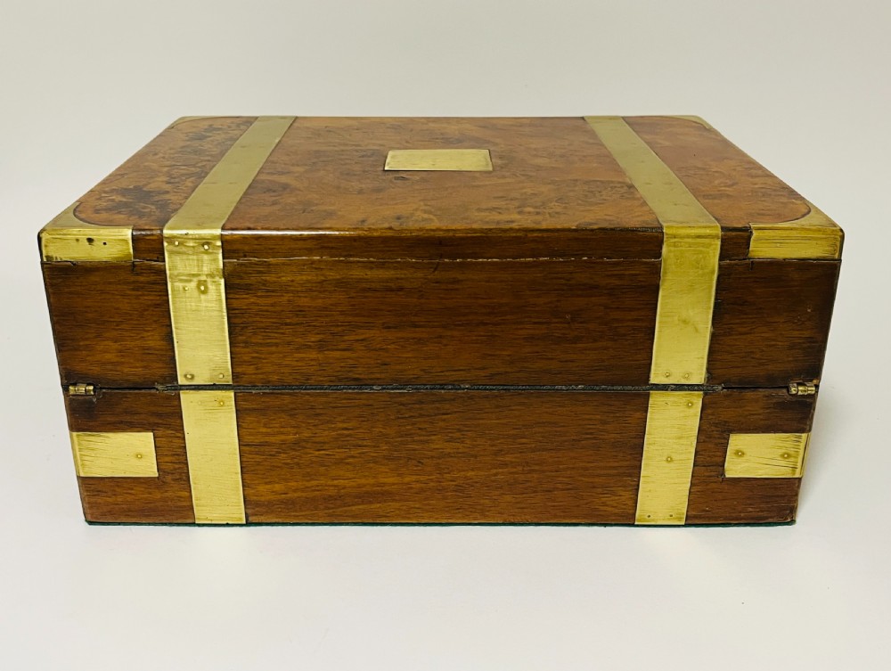 Victorian Burr Walnut Writing Slope with Secret Drawers View XVIII