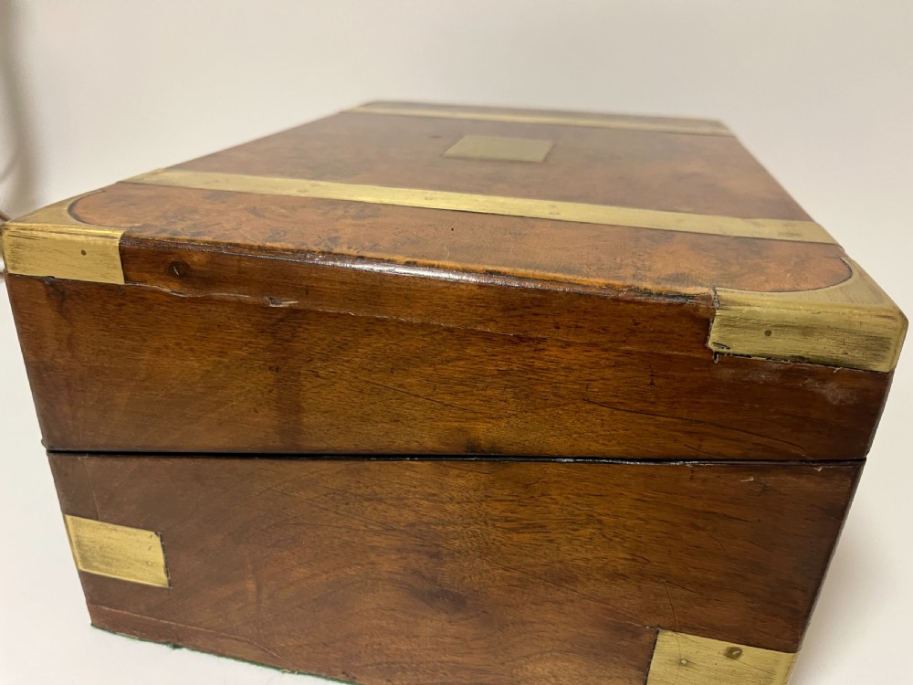 Victorian Burr Walnut Writing Slope with Secret Drawers View XXI
