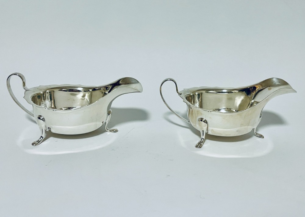 Pair of Antique Silver Sauce Boats