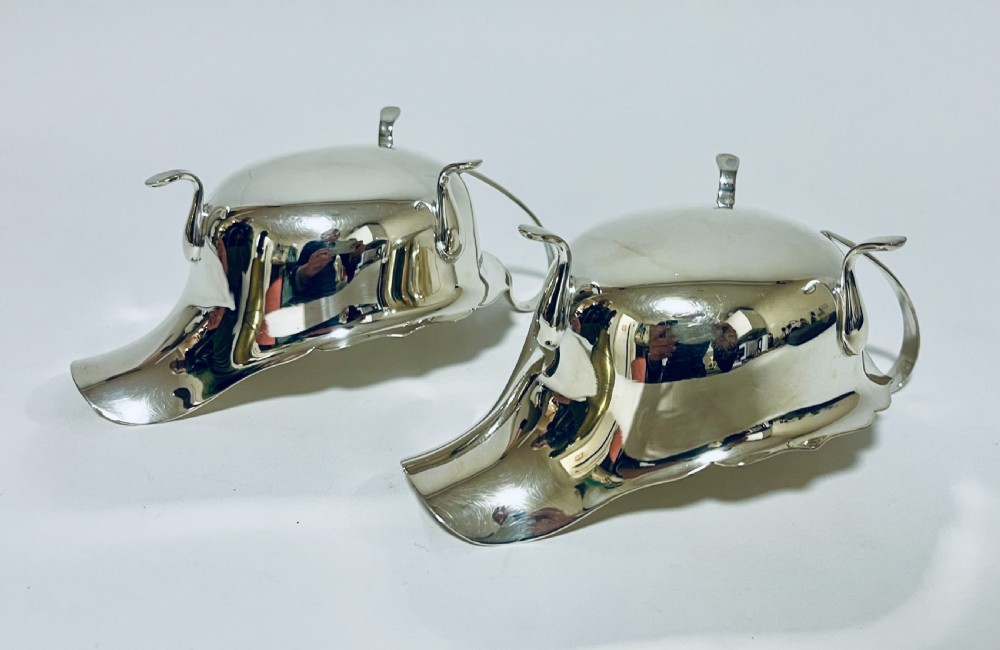Pair of Antique Silver Sauce Boats View VIII