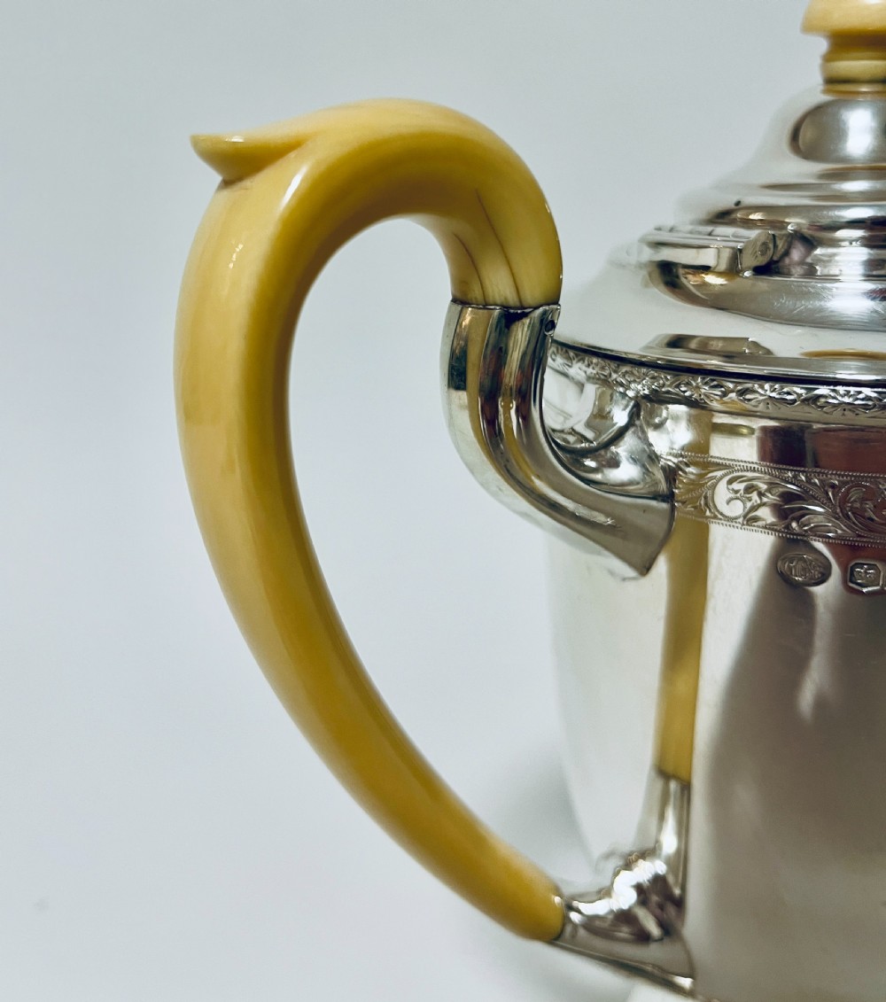 Art Deco Sterling Silver Teapot View IX