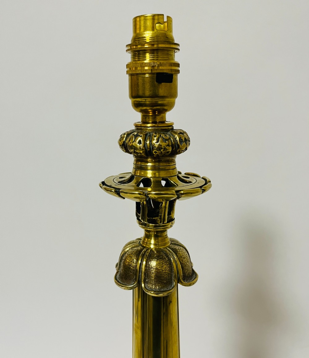 Victorian Brass Table Lamp View III