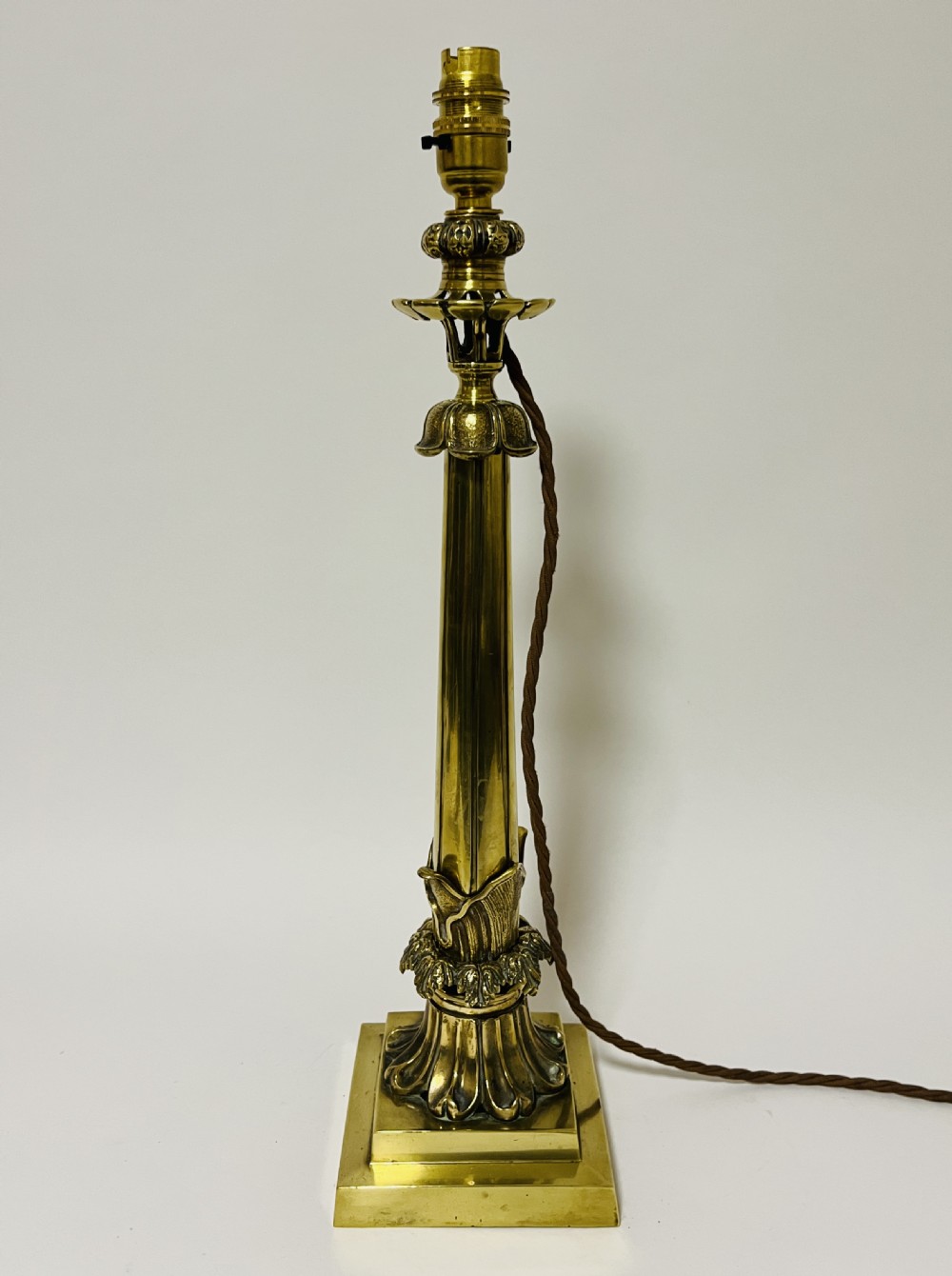 Victorian Brass Table Lamp View V