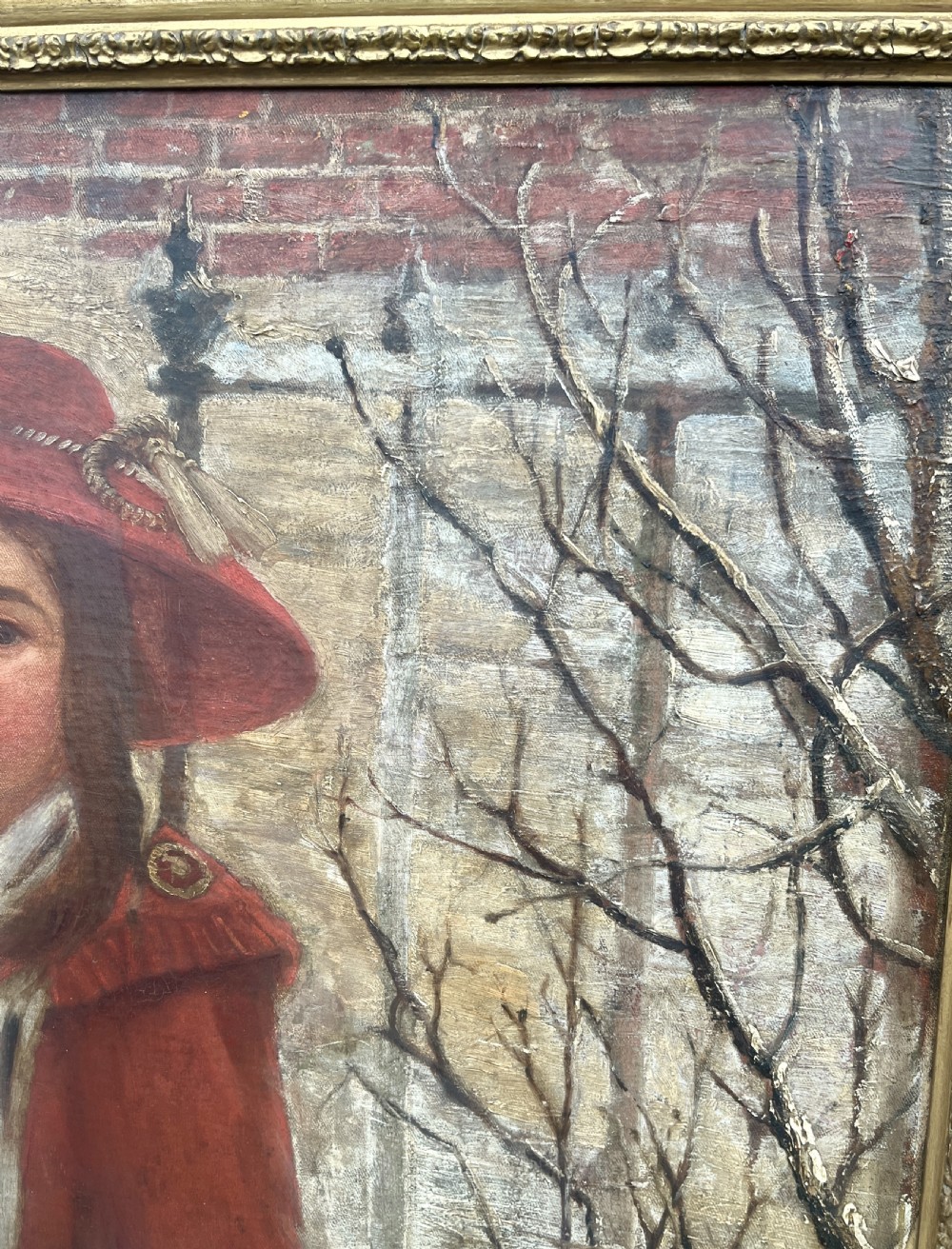 Oil on Canvas Painting of a Young Girl and her Dog View XIII