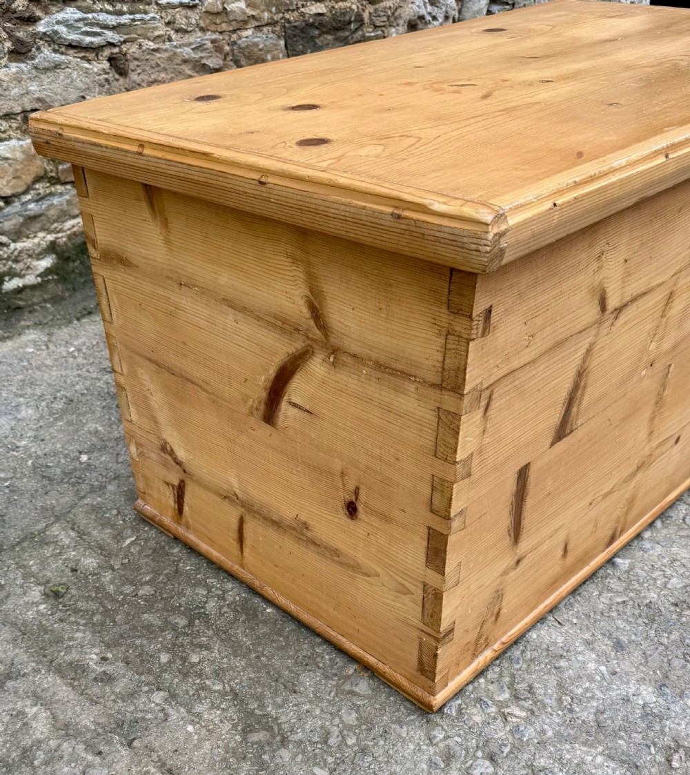 Large Antique Continental Pine Blanket Box View IV