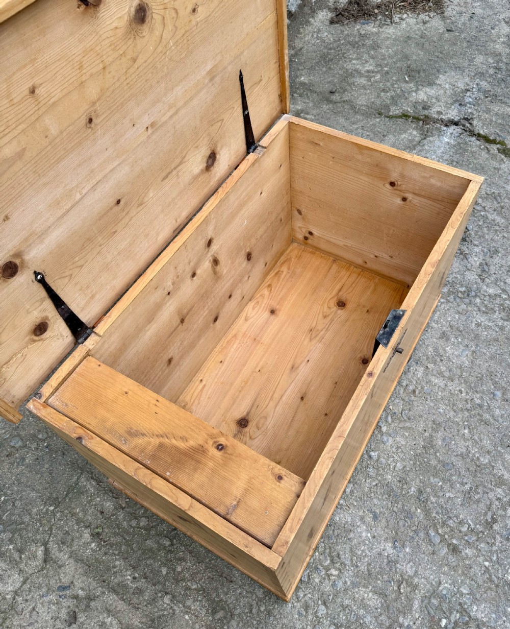 Large Antique Continental Pine Blanket Box View VIII