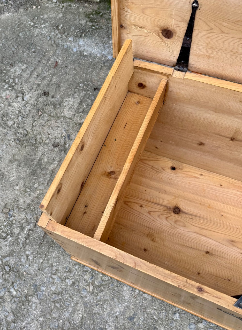 Large Antique Continental Pine Blanket Box View XI